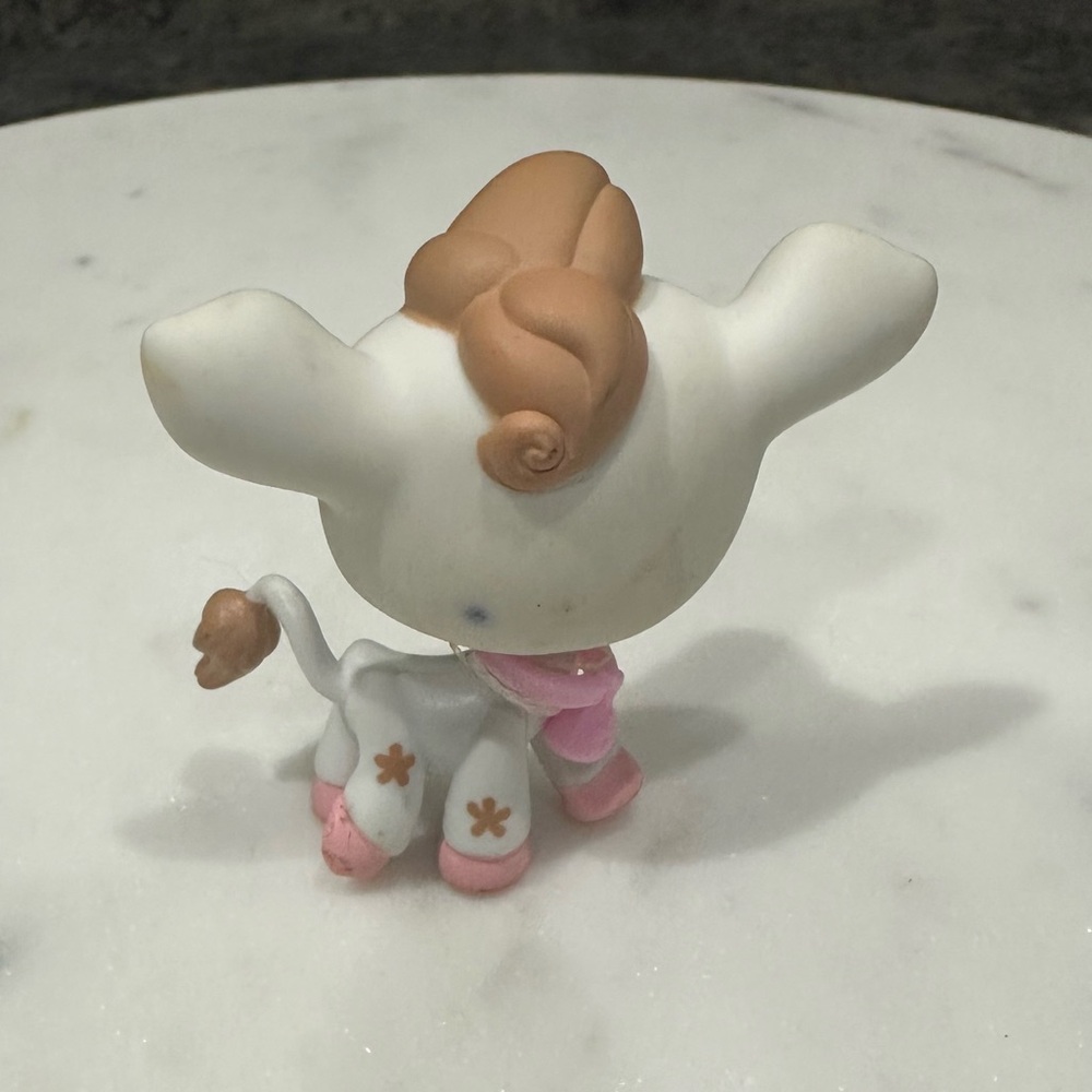 LPS #476 Cow Pink Bell 2007 AuthenticToy CollectorHasbro Figure LittlestPetShop - Picture 3 of 5